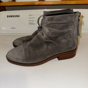 Cole Haan Gray Suede Ankle Booties